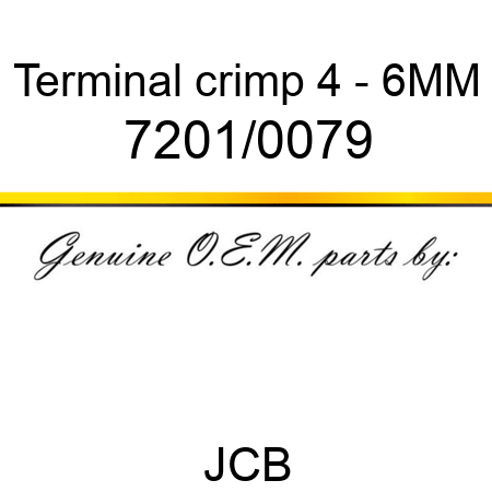 Terminal, crimp, 4 - 6MM 7201/0079