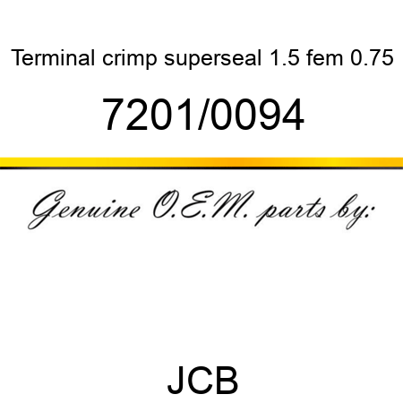 Terminal, crimp superseal, 1.5 fem 0.75 7201/0094