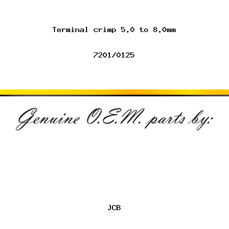 Terminal, crimp 5.0 to 8.0mm 7201/0125