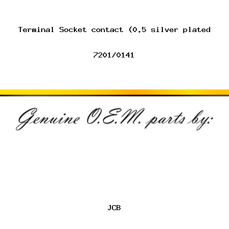 Terminal, Socket contact (0.5, silver plated 7201/0141