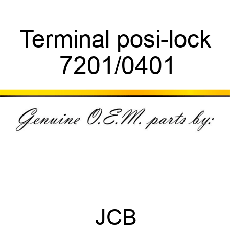 Terminal, posi-lock 7201/0401