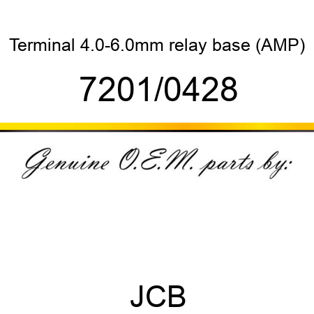 Terminal, 4.0-6.0mm, relay base (AMP) 7201/0428