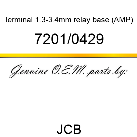 Terminal, 1.3-3.4mm, relay base (AMP) 7201/0429