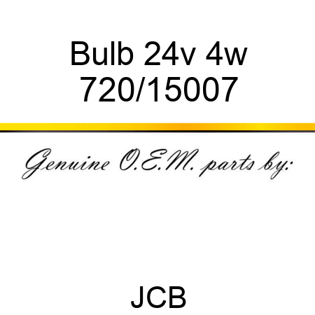 Bulb, 24v 4w 720/15007
