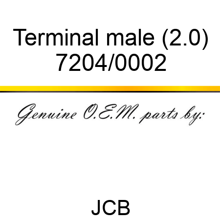 Terminal, male (2.0) 7204/0002