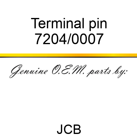 Terminal, pin 7204/0007