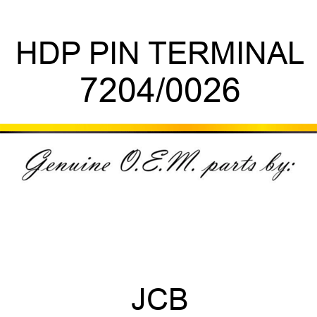 HDP PIN TERMINAL 7204/0026