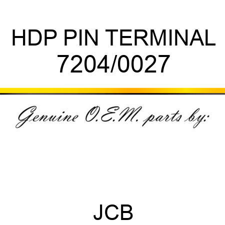 HDP PIN TERMINAL 7204/0027