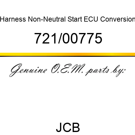 Harness, Non-Neutral Start, ECU Conversion 721/00775