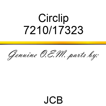 Circlip 7210/17323