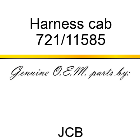 Harness, cab 721/11585