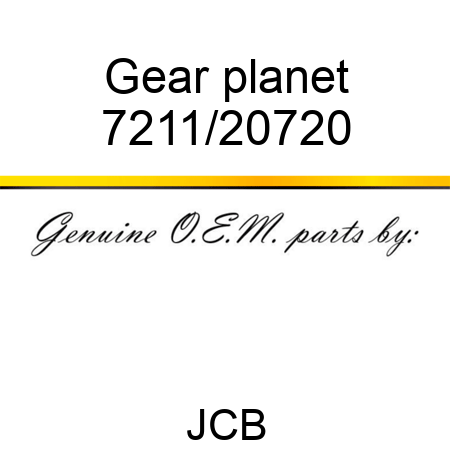 Gear, planet 7211/20720