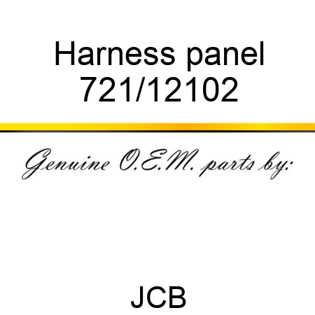 Harness, panel 721/12102