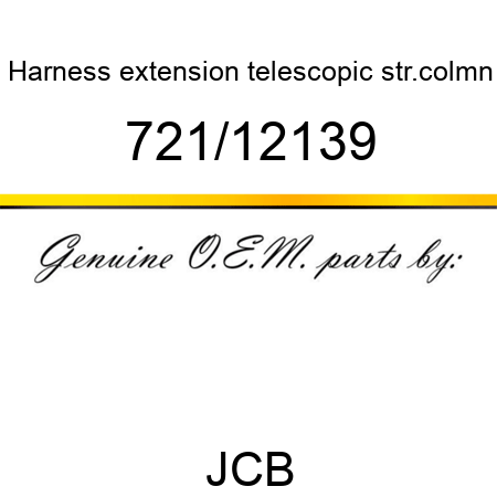 Harness, extension, telescopic str.colmn 721/12139