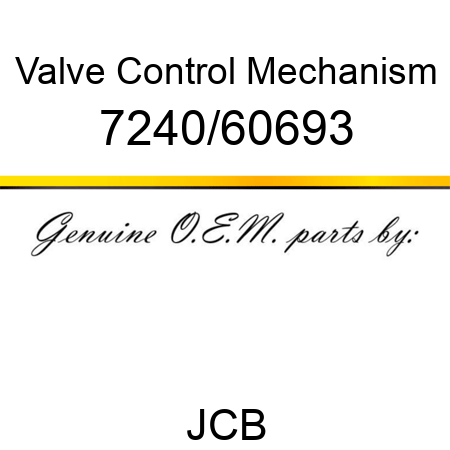 Valve, Control, Mechanism 7240/60693