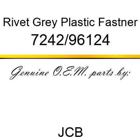 Rivet, Grey, Plastic Fastner 7242/96124