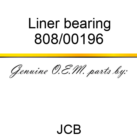 Liner, bearing 808/00196