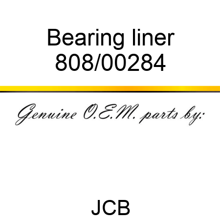 Bearing, liner 808/00284