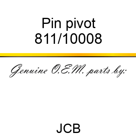 Pin, pivot 811/10008