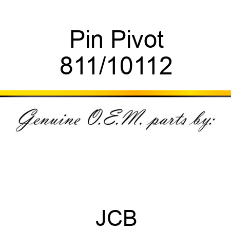 Pin, Pivot 811/10112