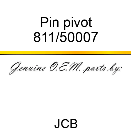 Pin, pivot 811/50007