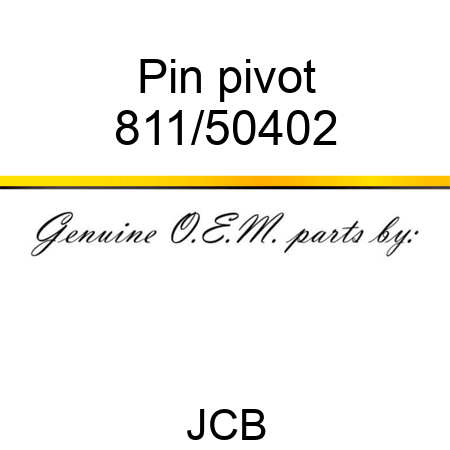 Pin, pivot 811/50402