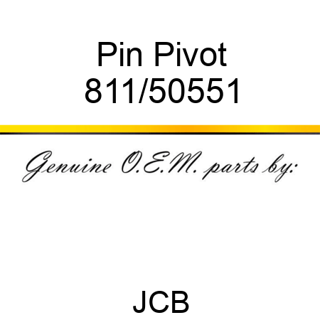 Pin, Pivot 811/50551