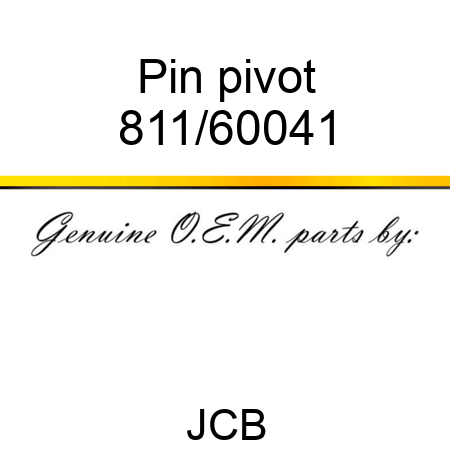 Pin, pivot 811/60041