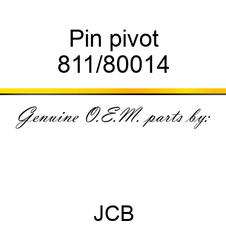 Pin, pivot 811/80014