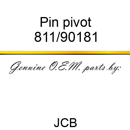 Pin, pivot 811/90181