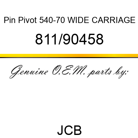 Pin, Pivot, 540-70 WIDE CARRIAGE 811/90458