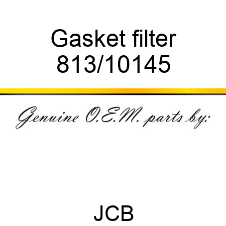 Gasket, filter 813/10145