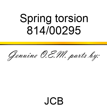 Spring, torsion 814/00295