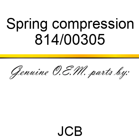 Spring, compression 814/00305