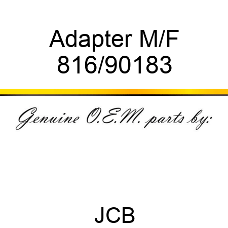 Adapter, M/F 816/90183