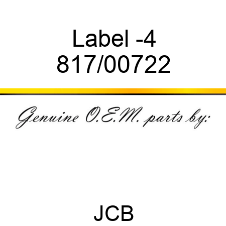 Label, -4 817/00722