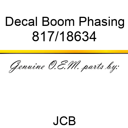 Decal, Boom Phasing 817/18634