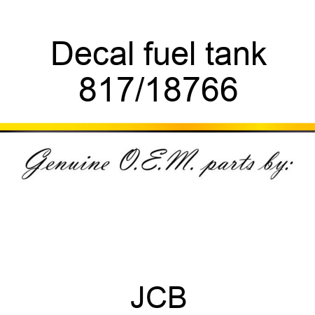 Decal, fuel tank 817/18766