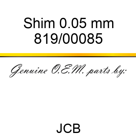Shim, 0.05 mm 819/00085