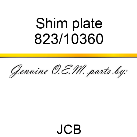 Shim, plate 823/10360