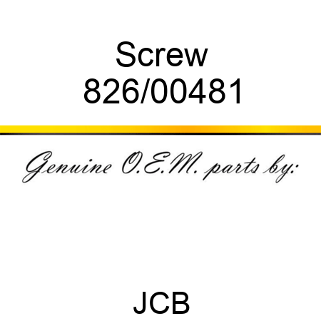 Screw 826/00481