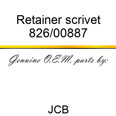 Retainer, scrivet 826/00887