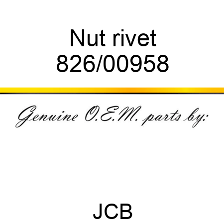 Nut, rivet 826/00958