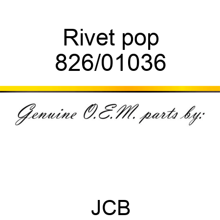 Rivet, pop 826/01036