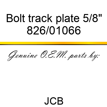 Bolt, track plate 5/8