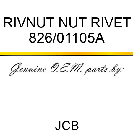 RIVNUT, NUT RIVET 826/01105A