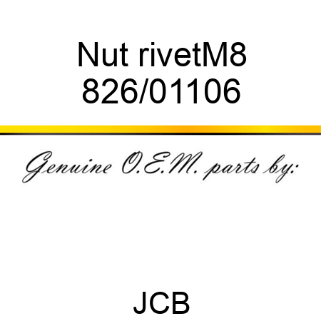 Nut, rivet,M8 826/01106