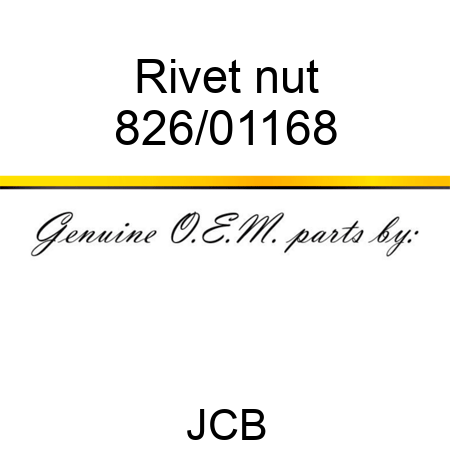 Rivet, nut 826/01168