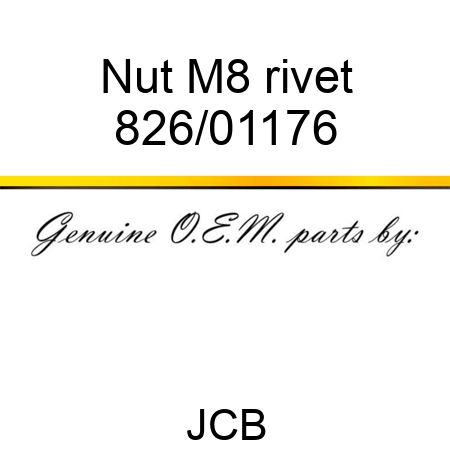 Nut, M8 rivet 826/01176