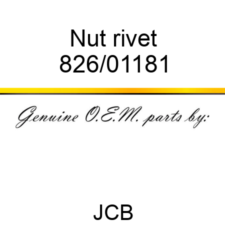 Nut, rivet 826/01181